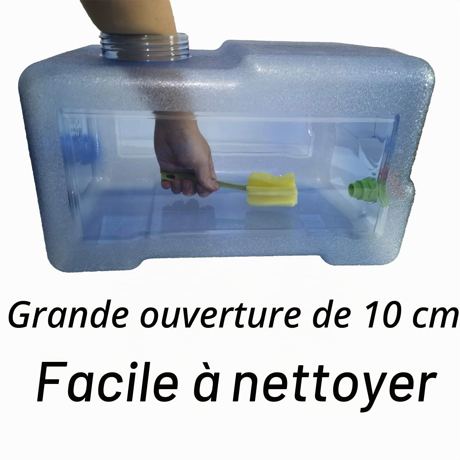 Bidon Eau 5-22L avec Robinet, Jerrican Alimentaire Camping, Réservoir Plastique Cuisine Camping-Car Van