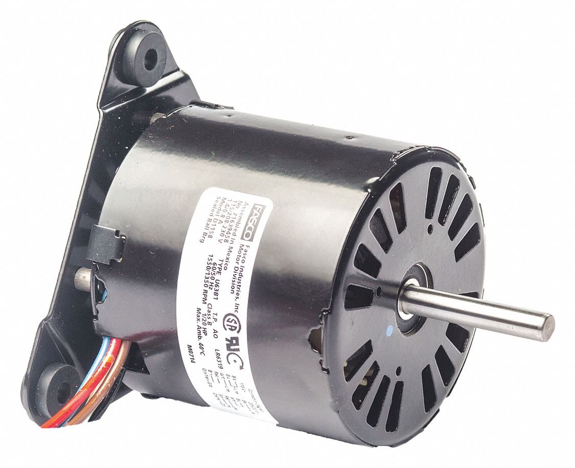 FASCO Shaded Pole Condenser Fan Motor, 1/100 HP, 1501-1600 RPM Range 115V, CWSE