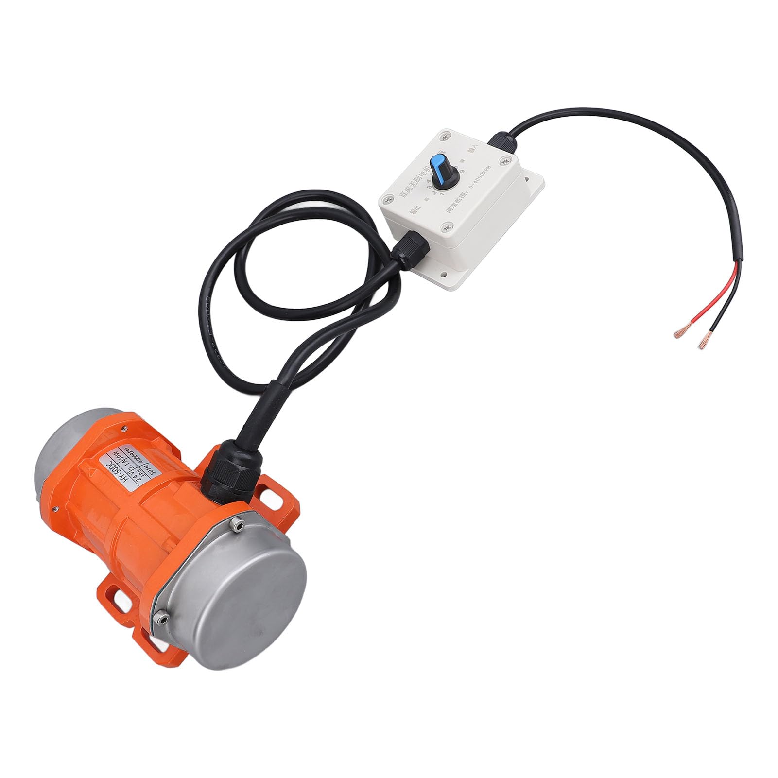 Motore di Vibrazione DC 24V, Motore di Vibrazione Senza Spazzole 4000RPM 50Hz IP65 Motore di Vibrazione Elettrico Piccolo Vibratore per Calcestruzzo Impermeabile (50W)