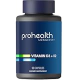 Vitamin D3 + K2 Supplement – High Potency D3 with MK-7 K2 – Supports Bone Health, Immune System, Heart & Joint Wellness – Non-GMO, Gluten-Free, 90 Easy-to-Swallow Capsules