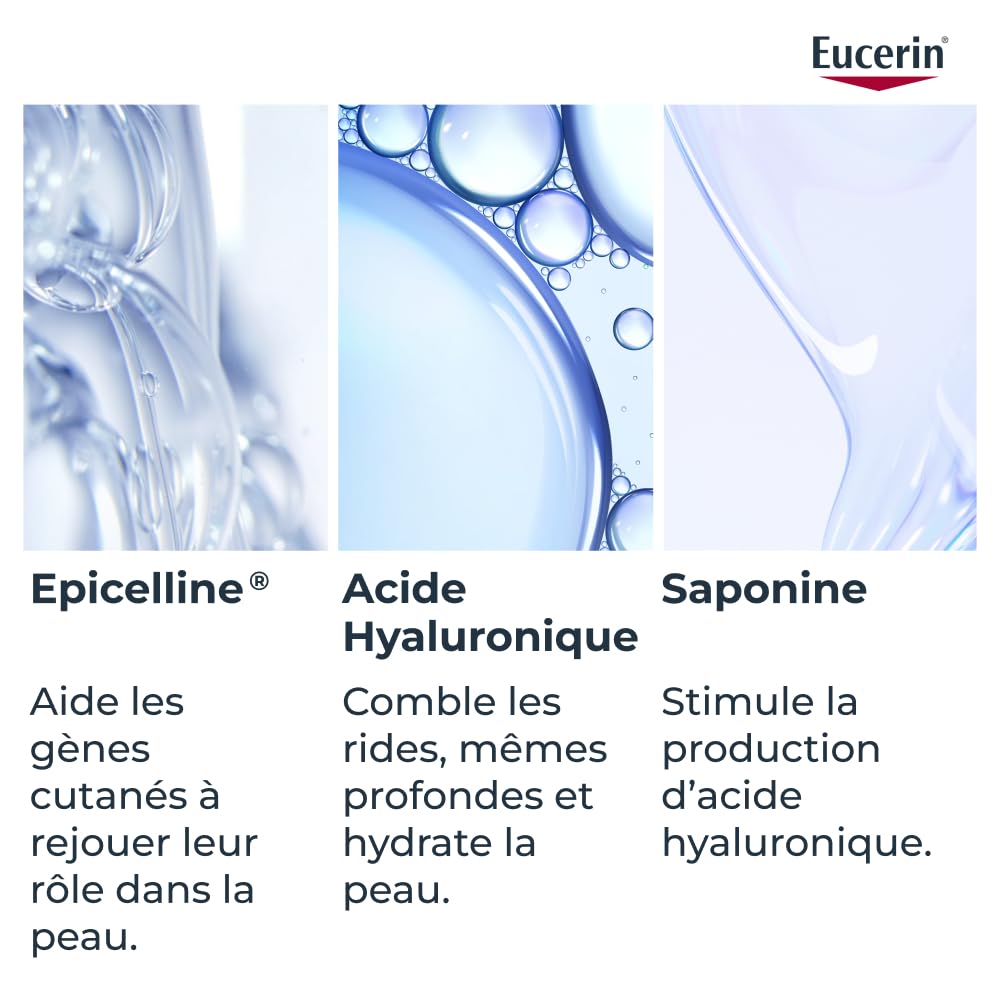 Eucerin HYALURON-FILLER Sérum Épigénétique 30ml, Sérum visage anti-âge qui inverse 10 signes visibles de l’âge, Skincare Eucerin anti-âge à l’Épicelline et acide hyaluronique