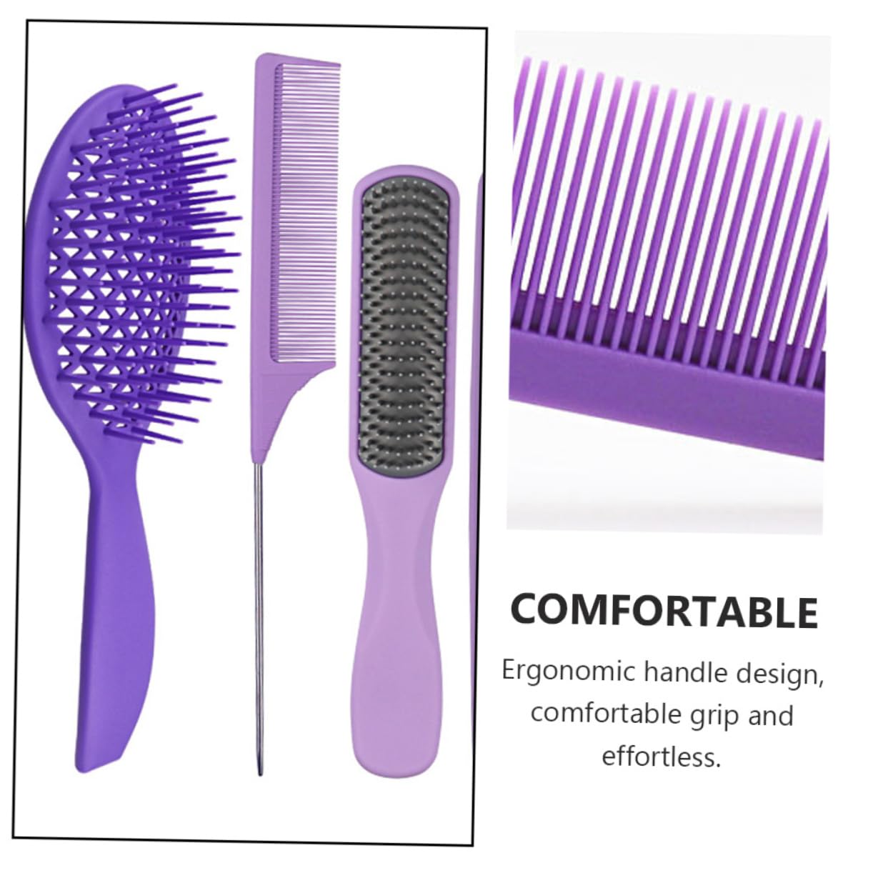 DOITOOL 8stücke Haarstyling Kämme Ergonomische Haarschneidekämme Für Friseursalons Und Heimgebrauch Für Nasses Und Trockenes Haar Bequem Zu Handhaben Haarausfall