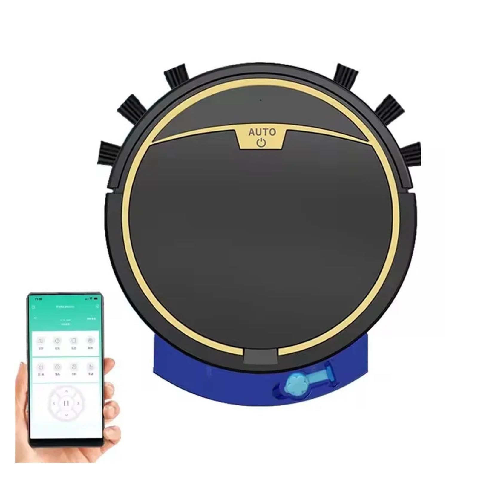 EWsdsfs New Wireless Smart Robot Vacuum Cleaner Multifunctional Super Quiet Vacuuming Mopping Humidifying For Home Use Home Appliance(Black)