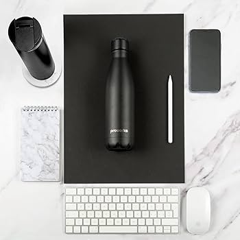 Proworks Performance Stainless Steel Sports Water Bottle | Double Insulated Vacuum Flask For 12 Hours Hot & 24 Hours Cold Drinks - Great For Home