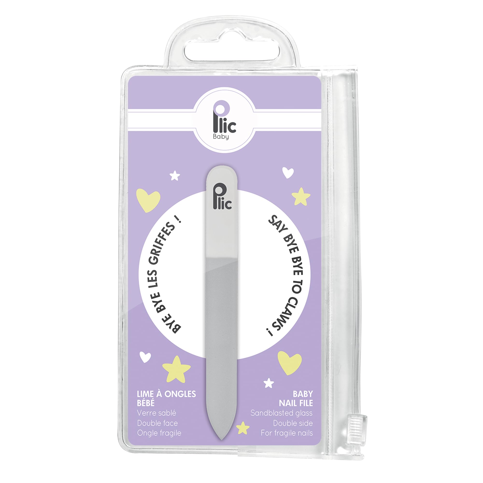 Plic Beauty – Lime à Ongles Bébé en Verre Sablé – Double Face – Soin Doux pour Ongles Fragiles – Convient aux Mains et Pieds – Sécurité et Hygiène pour Nouveau-nés et Nourrissons