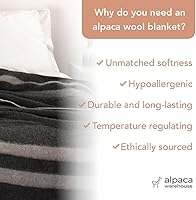 Vista 21 de Thick Alpaca Wool Blanket – Heavyweight Alpaca Wool Blanket for Camping Outdoors or Using Indoors Soft Peruvian Alpaca Wool Blankets