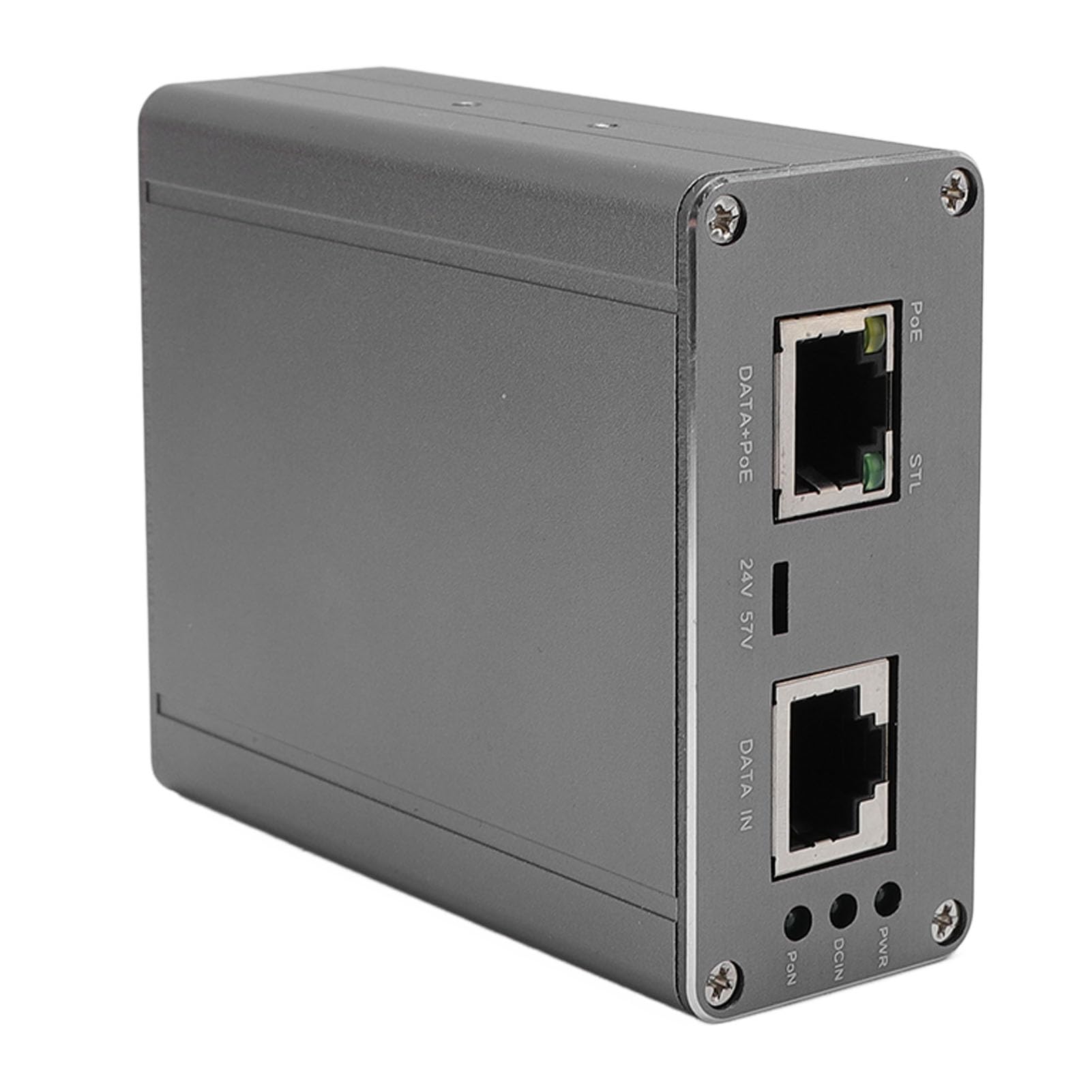 Garosa Injecteur PoE Gigabit Adaptateur Power Over Ethernet 150 W 2,5 GB/s Compatible avec Rail DIN D'entrée 12-51 V CC pour Antenne Satellite Internet Gen3