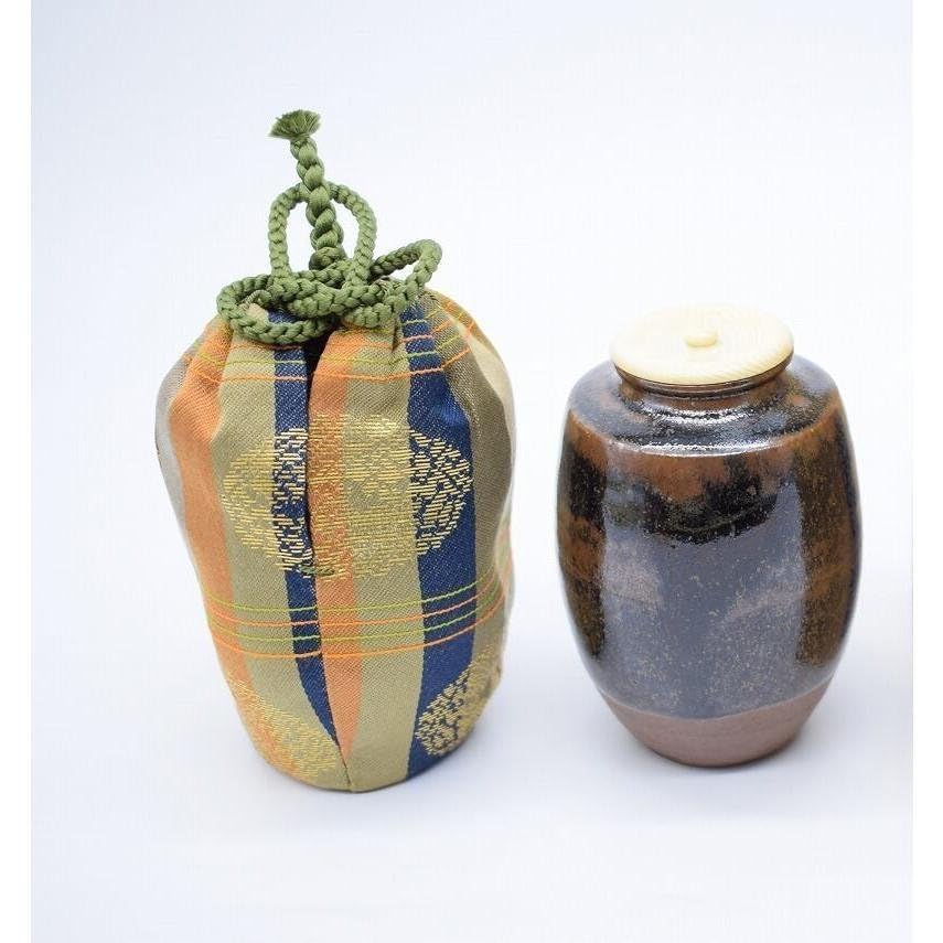 古瀬戸 肩衝茶入 山口 錠鉄