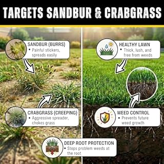 Ike's Sandbur & Crabgrass Preventer - Pre-Emergent Weed Control for Turf & Beds - 1 Gallon Liquid