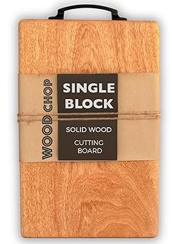 Wood Chop | Single Piece Solid Mango Wood | Reversible Cutting Board | No Dyes or Polish or Varnish - Natural Finish | 15 * 7 * 1 inch (Mango Small) - image, photos