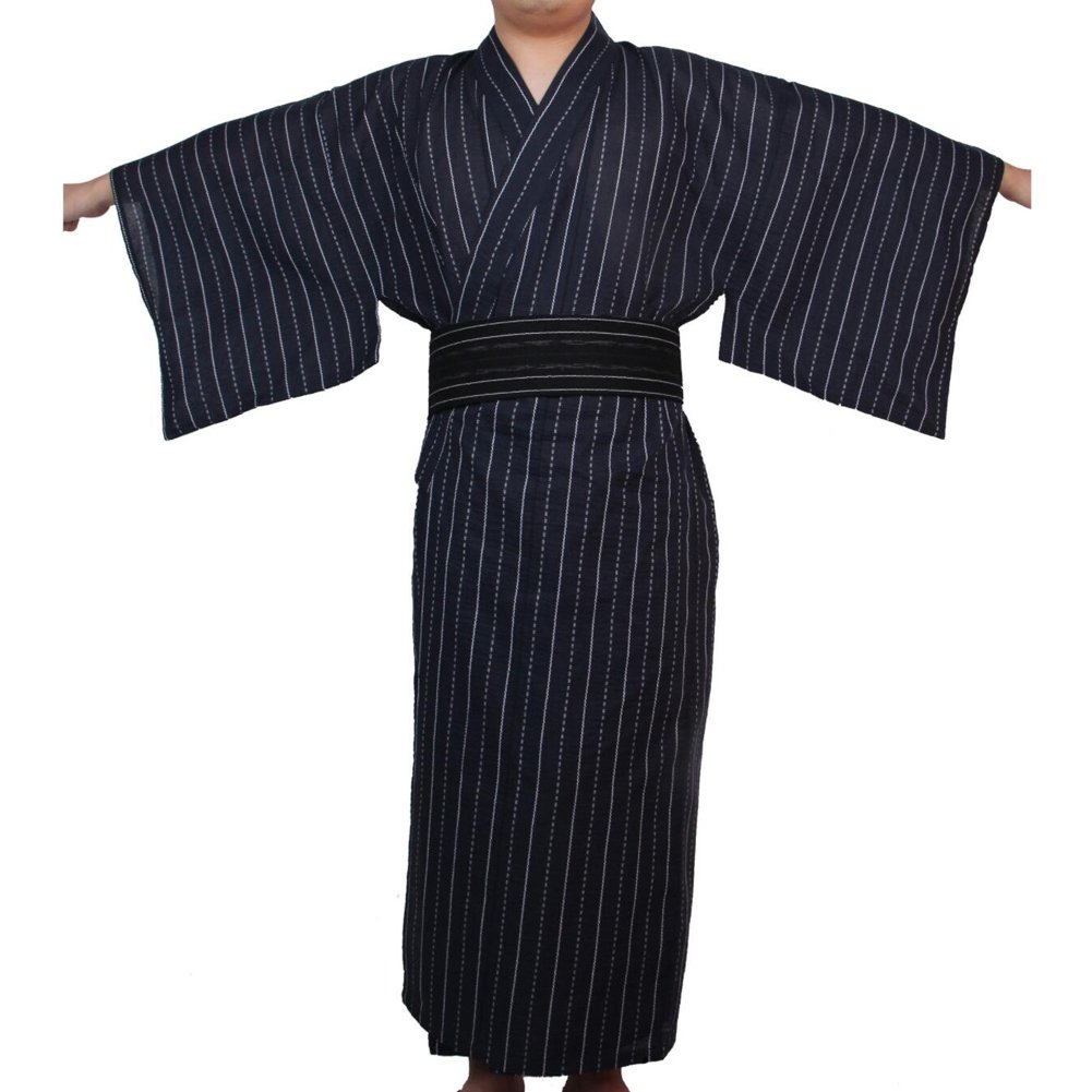 Kimono Yukata Japonés para Hombres - Home Robe Vestido para Pijamas # 07