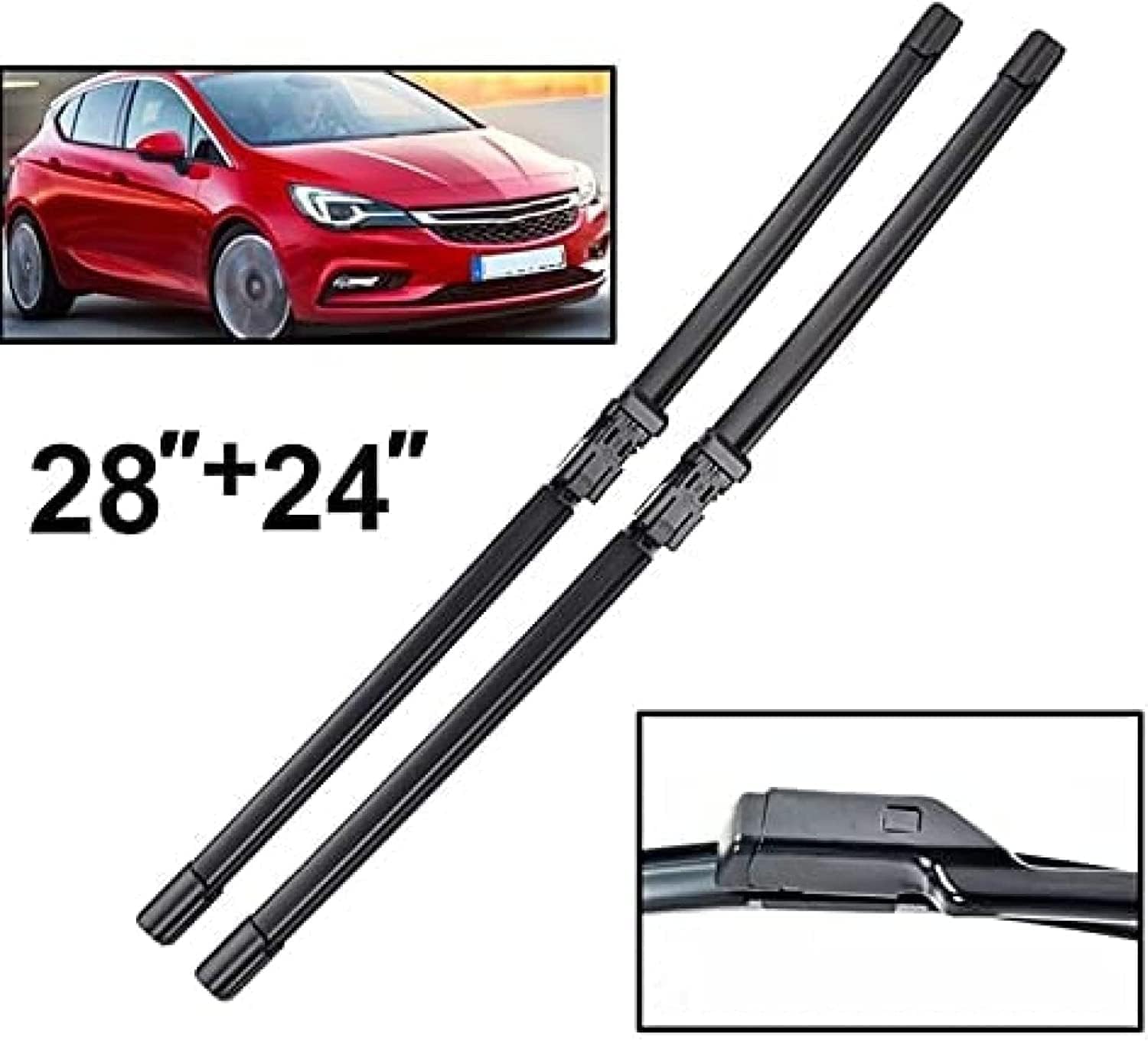 Oryginalny zestaw gumowych wycieraczek do Opel Astra K 2015-2017 28 "+24", wycieraczka samochodowa
