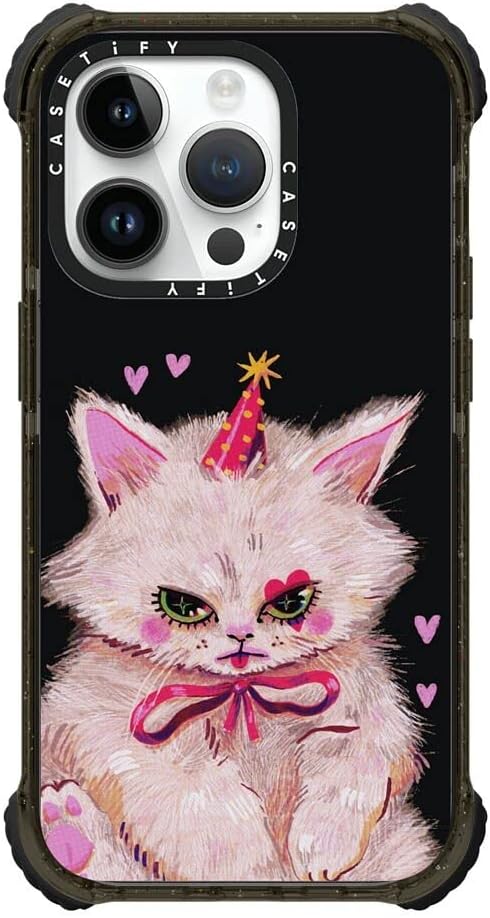 CASETiFY Ultra Impact Case for iPhone 14 Pro Glossy Black Batch 3 Prints