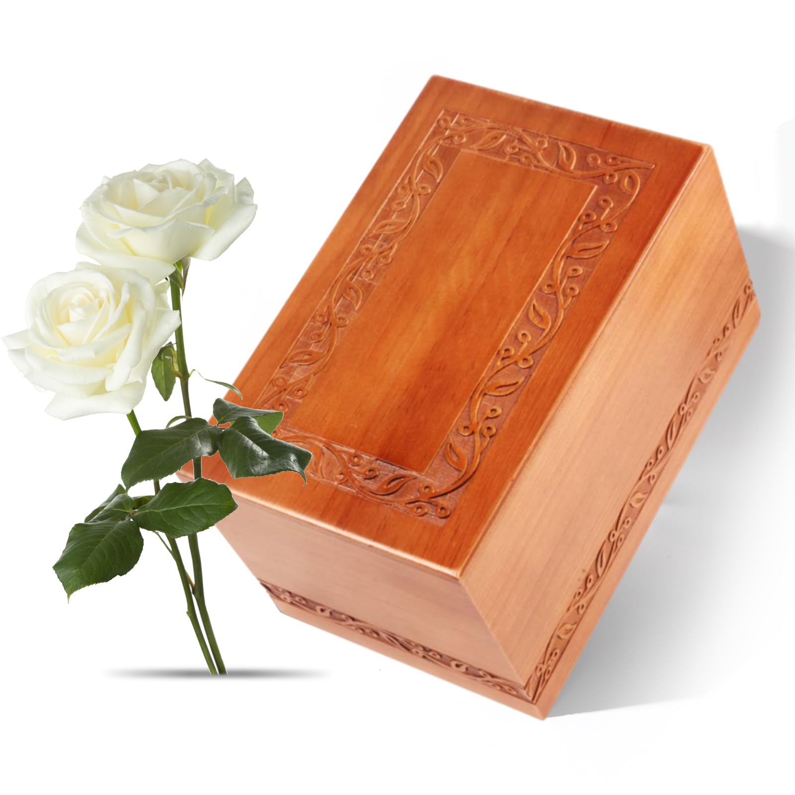 Urnas de madera para cenizas humanas, adultos, hombres y mujeres, urnas de cremación grandes para cenizas, urnas de madera para cenizas, hombres y mujeres, soporta cenizas de un humano de hasta 110 kg