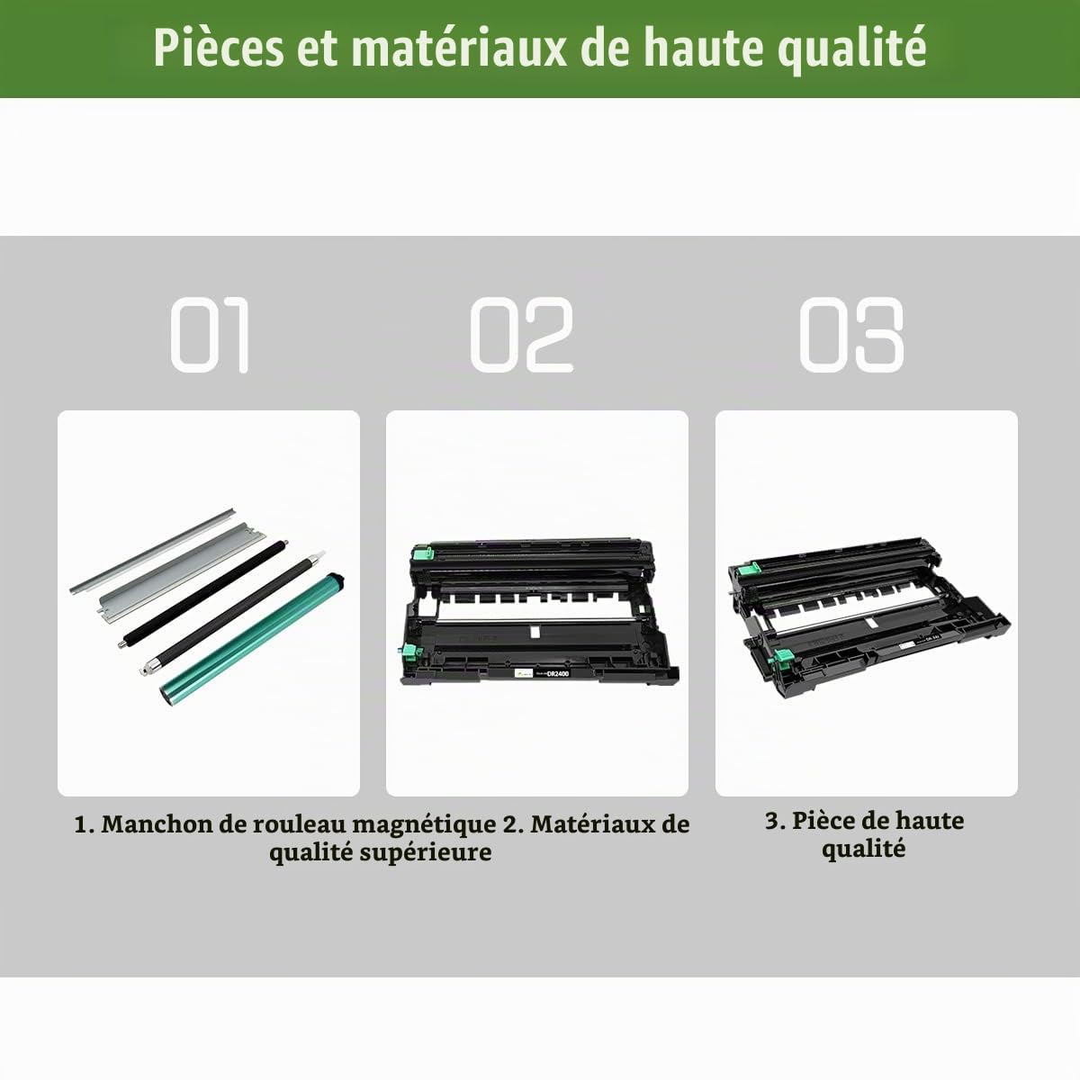Tambour DR2400 DR-2400 Compatible Tambour Unité pour Brother HL-L2350DW HL-L2310D HL-L2357DW HL-L2370DN HL-L2375DW MFC-L2710DN MFC-L2730DW L2750DW DCP-L2510D L2530DW L2537DW L2550DN