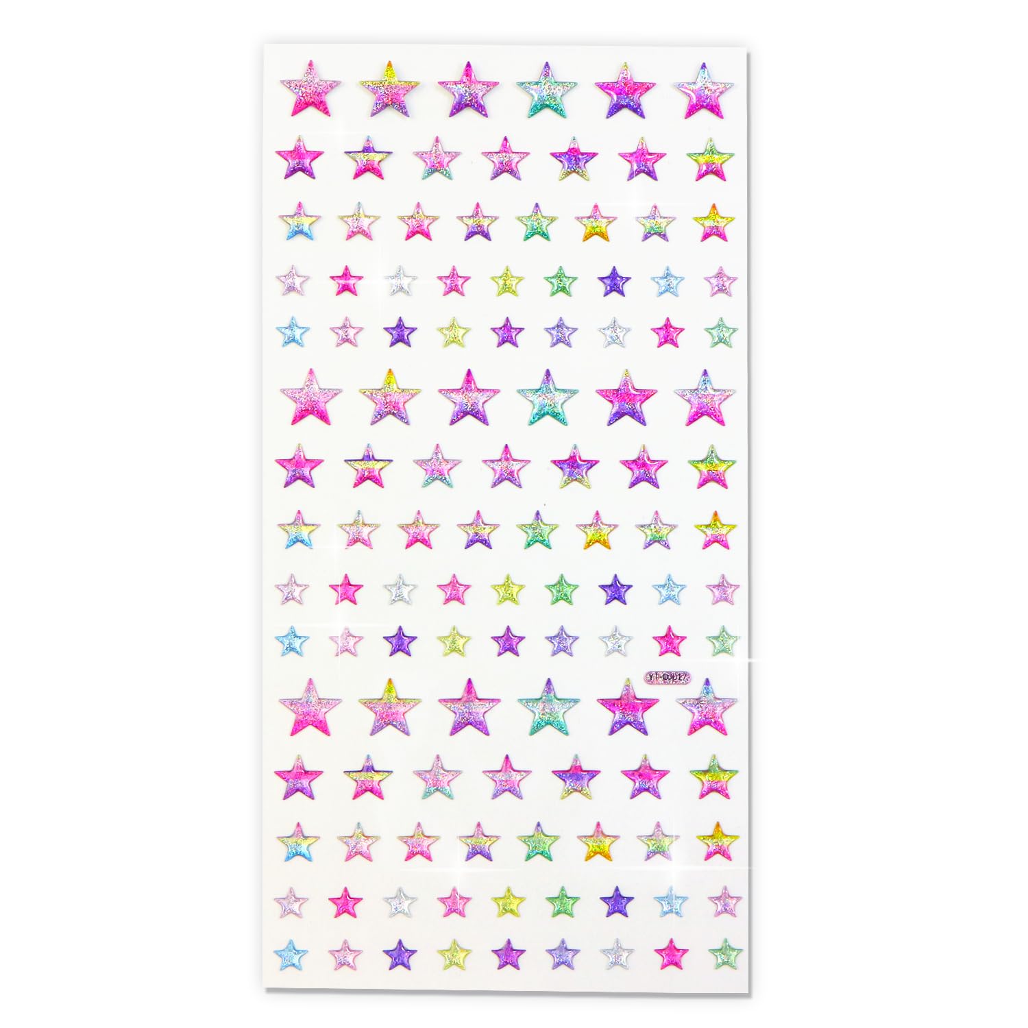 Amazon | ご褒美シール 3D 星 ピンクレインボー ラメ 立体 キラキラ