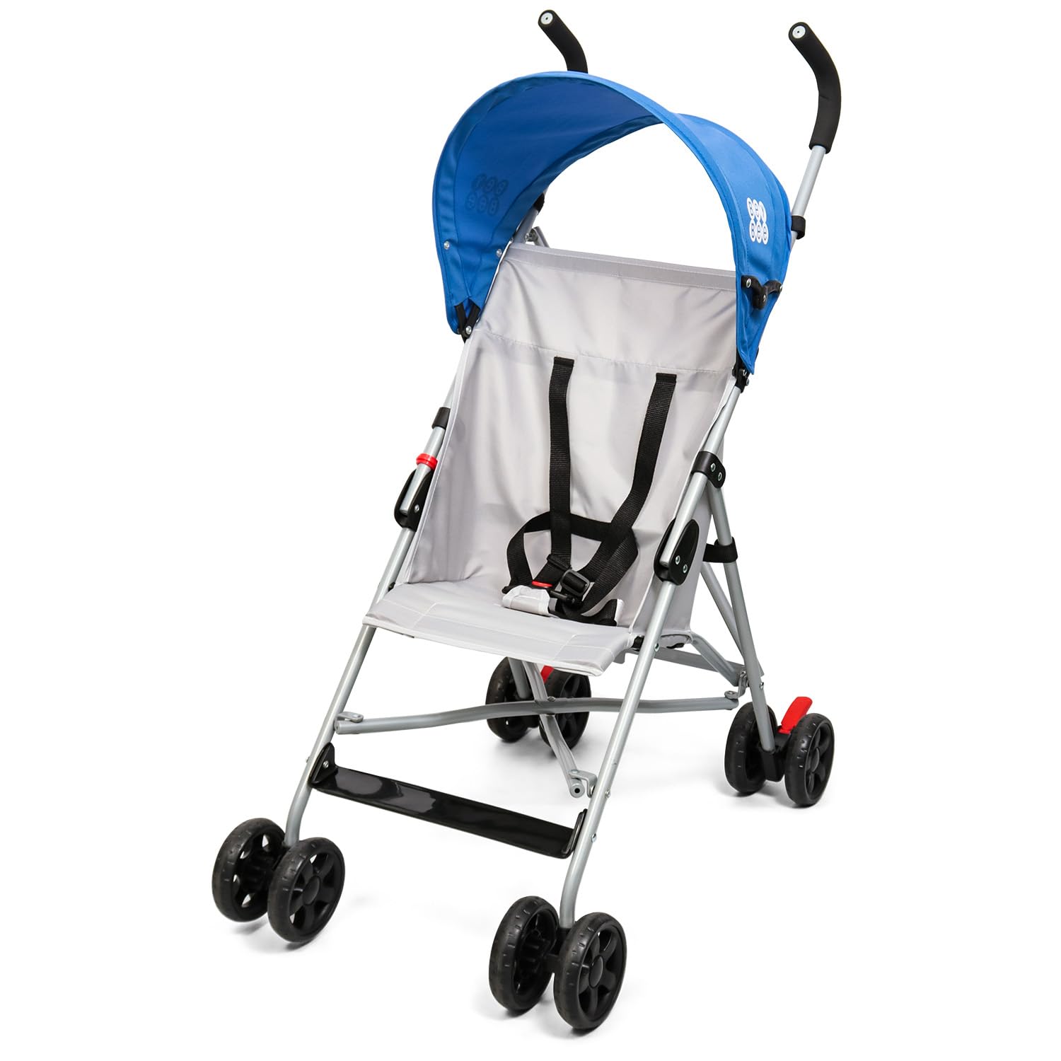 BeyBee Travel-Friendly Compact Baby Stroller Pram for Newborn Baby|with 5 Point Safety Harness, Adjustable seat Recline, with Canopy|Easy Foldable and Carry |Kids Age 0-2 Years, 15Kg Capacity (Blue) - Image 8 thumbnail