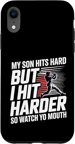 Miniatura 1 de My Son Hits Hard But I Hit Harder So Watch Yo Mouth - Case for iPhone XR