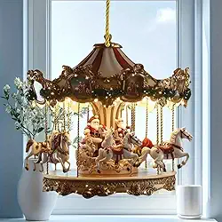 Enfeites de Natal de acrílico para pendurar em árvores, decoração de casa e presentes – decorações de Natal leves e duráveis com estampas vívidas