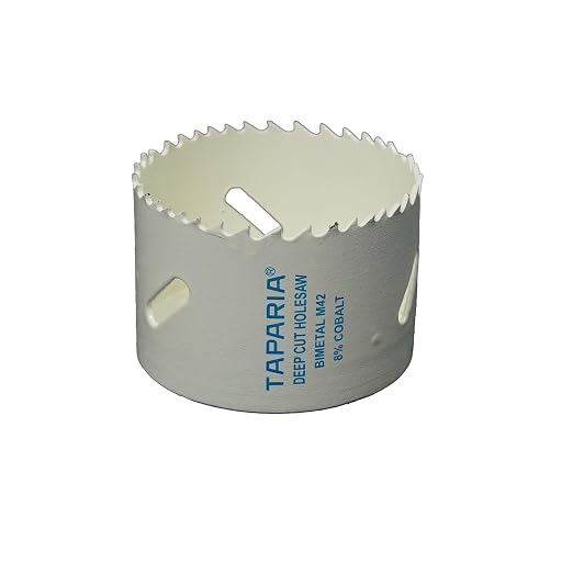 Taparia Bi-Metal Hole Saw Cutter HSBM64 (64 mm Dia)-Variable Pitch Teeth, HSS 8% Cobalt-Precision Cutting Tool for Metal, Wood, Plastic-Professional Grade, DIY