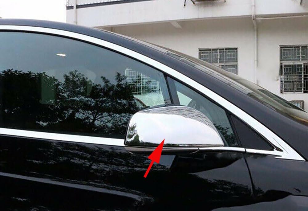 Car Accessories Fit for Tesla Model X 2017-2020 ABS Exterior Rearview Door Mirror Cover Trim 2PCS set (Chrome)