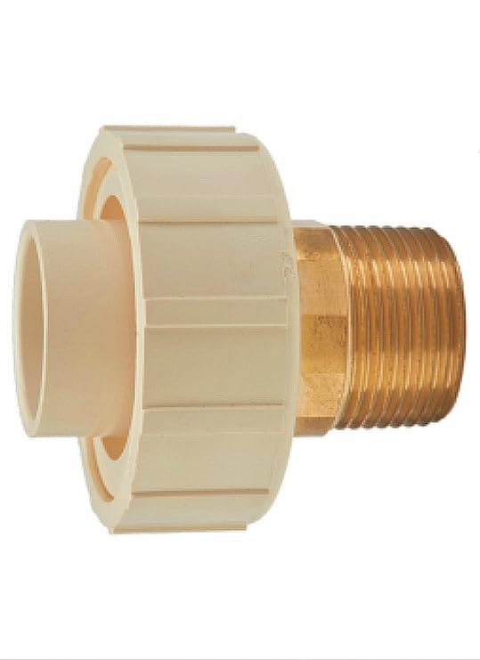 ashirvad Premium CPVC Union Male Adapter Brass Threaded (MABT) Ideal for Hot & Cold water (0.75 inch/2 cm (Pack of 1 Piece))