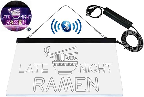 Miniatura 8 de ADVPRO Late Night Ramen Shop Tri-color Led Neon Sign White & Purple & Yellow 13 x 8.7 Inches st9s32-i3305-wpy