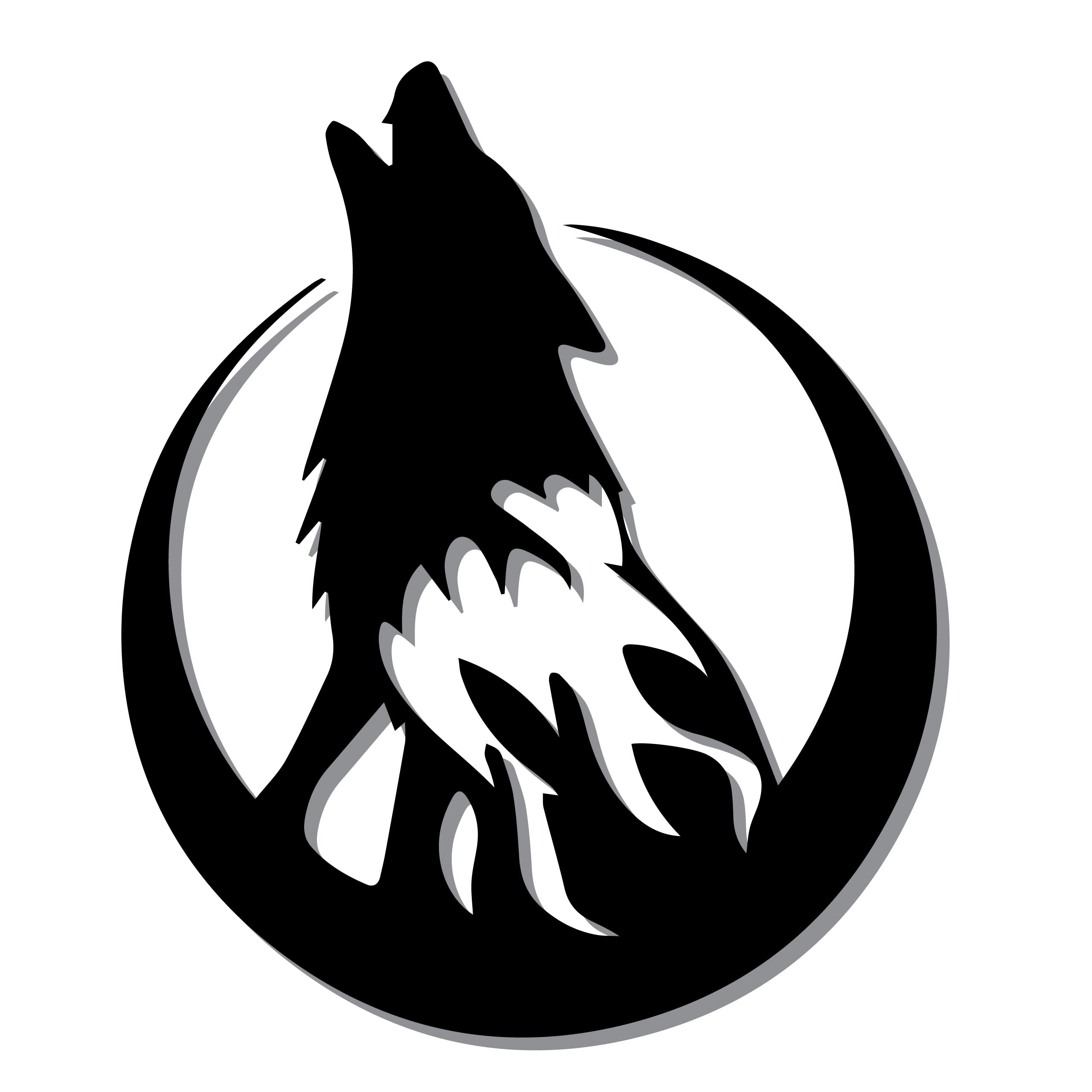 Sticker Bomb Vinyl Howling Wolf in a Moon Decal Bumper - Decal for Car Truck, Computer, Anywhere! Premium 6 Year Outdoor (Black, 1)