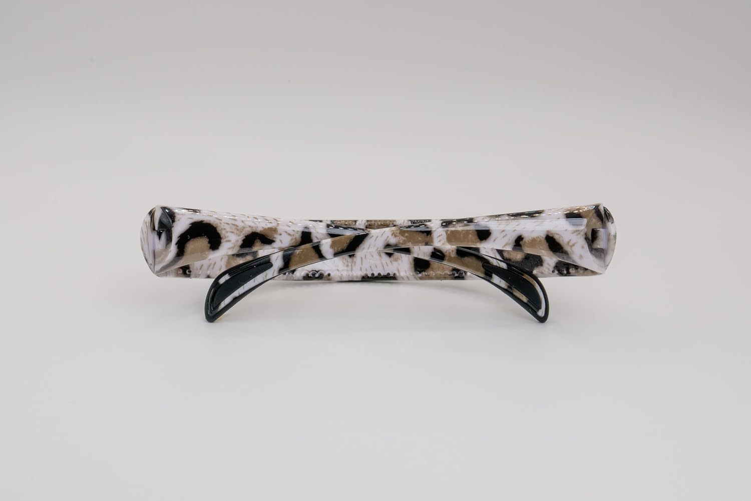 Hinged Headband fits like sunglasses - Comfortable Headband, Stays in Place, Easy Styling On-the-Go Bands (Leopard-Khaki) image 2