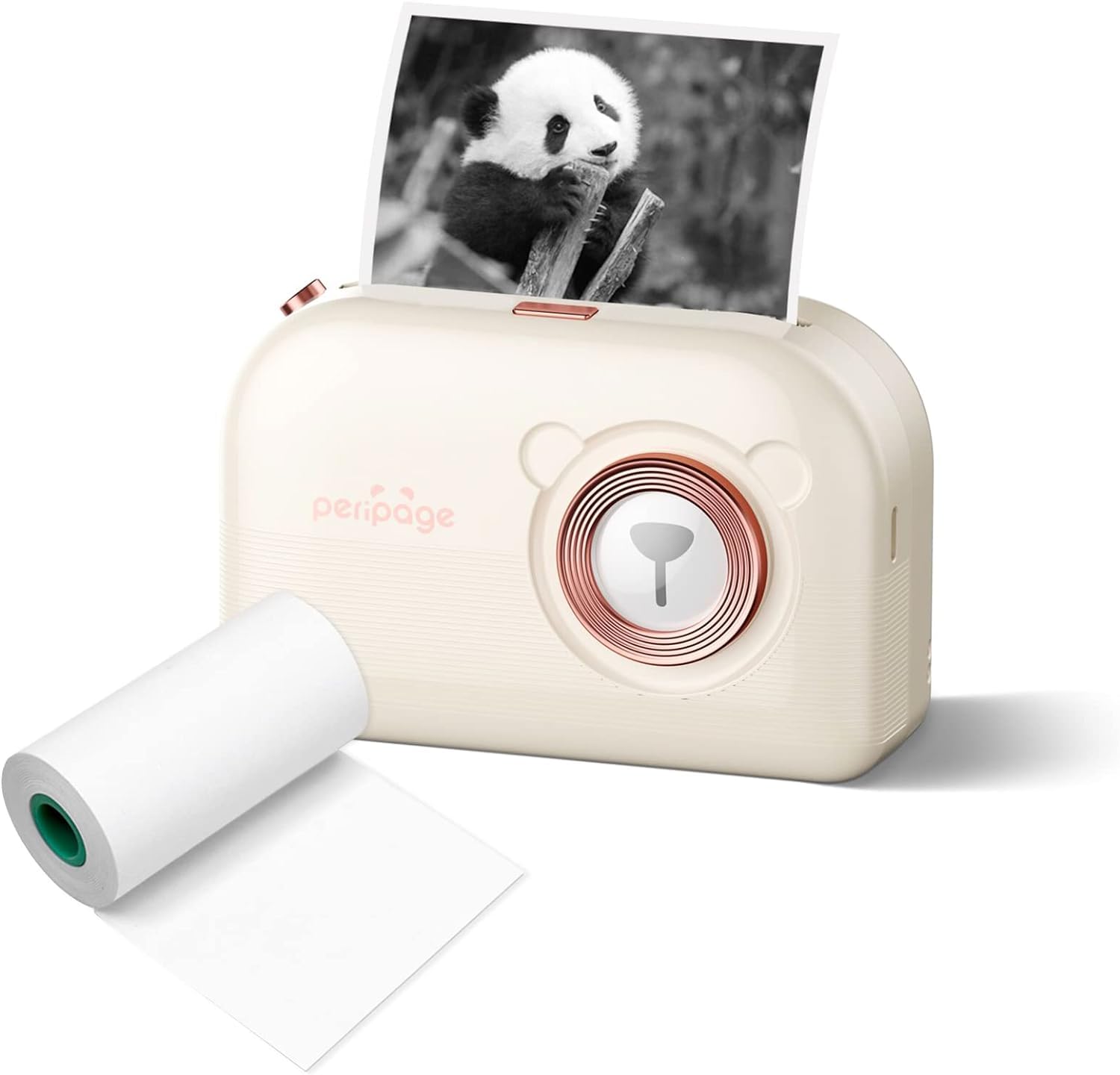 PeriPage A3X 203dpi Sticker Printer - Mini Thermal Printer, A3X Sticker Maker Machine, Portable Bluetooth Pocket Phone Printer for Anatomy Flashcards, Journal, Notes, Kids Gift, Receipts, Beige