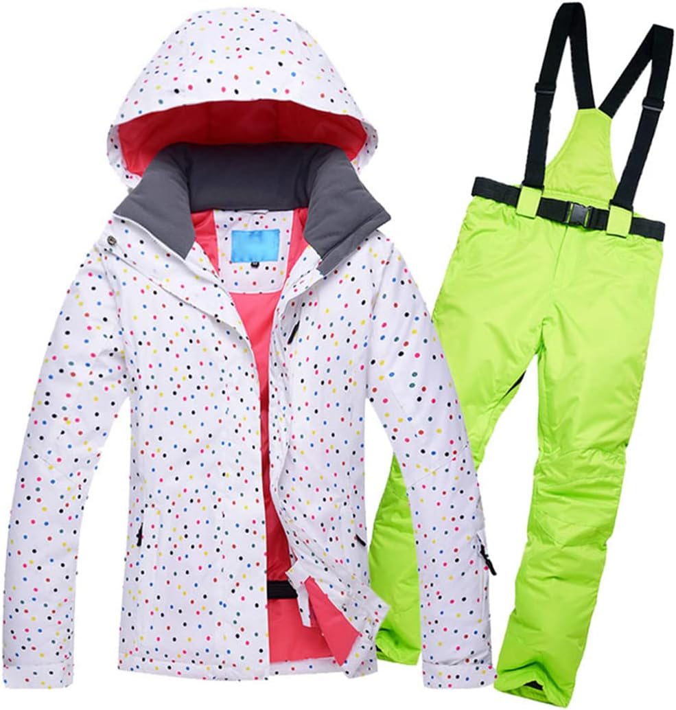 Winter Ski Suit Women Ski Jacket and Pants Warm Waterproof Windproof Skiing and Snowboarding Suits
