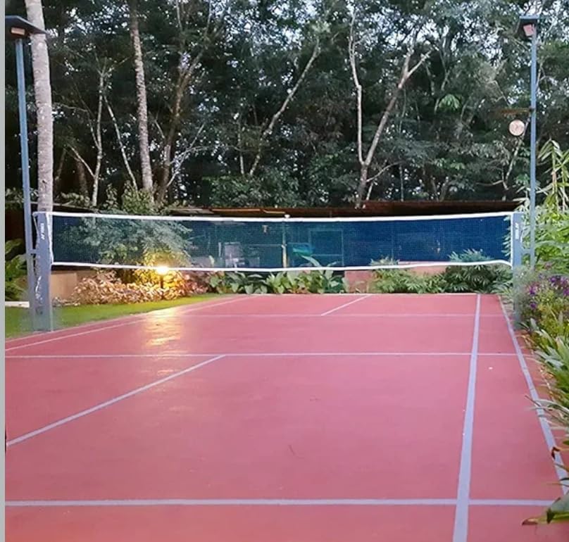 Image of BOSCO Badminton Net Blue, sutable for Outdoor and Indoor, Waterproof and Nylon Material, Four Side Tape, Full Size 2.5x20 Easy to Setup and Carry.