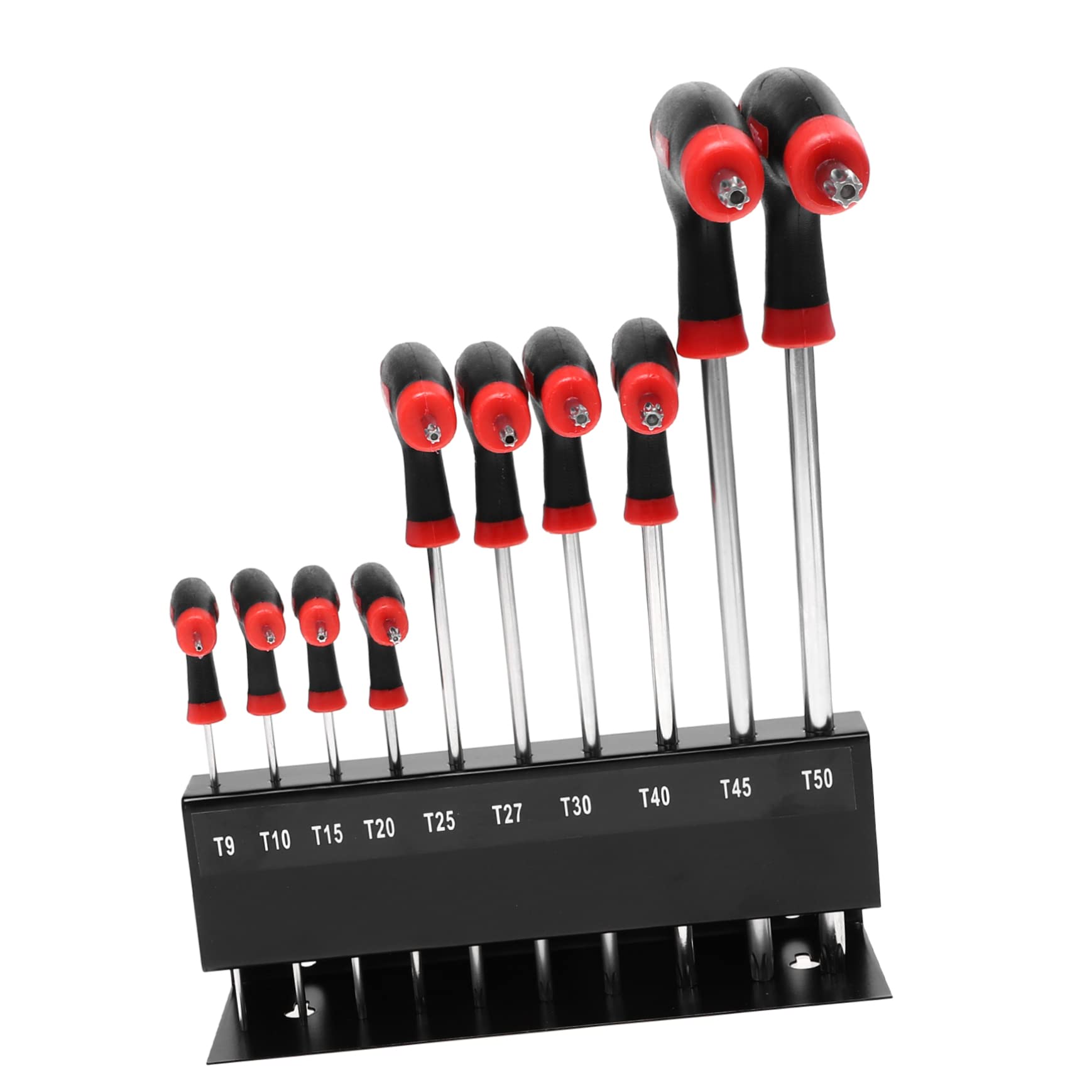 HOMSFOU Set 10 Pezzi Chiavi a Brugola con Manico a T Ergonomico in Acciaio Cromo-vanadio Resistente con Supporto Utile per Riparazioni Domestiche