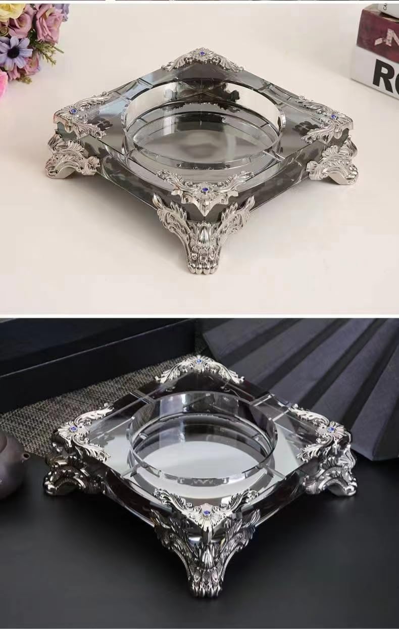 Amazon.co.jp: 高級灰皿灰皿 卓上 大容量蓋付き 灰皿 おしゃれおもしろ