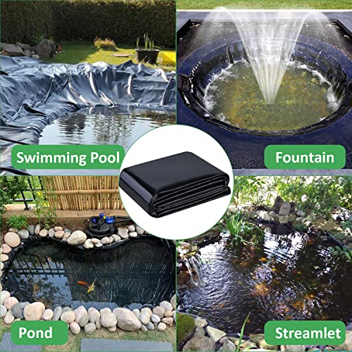 Toolifer Pond Liner, 7×10Ft Hdpe Pond Liners For Outdoor Ponds 20 Mil Pond Underlayment Preformed Garden Ponds Flexible Pond Skins For Fishpond, Koi Pond, Waterfall, Water Garden, Streams Fountains #TOP6
