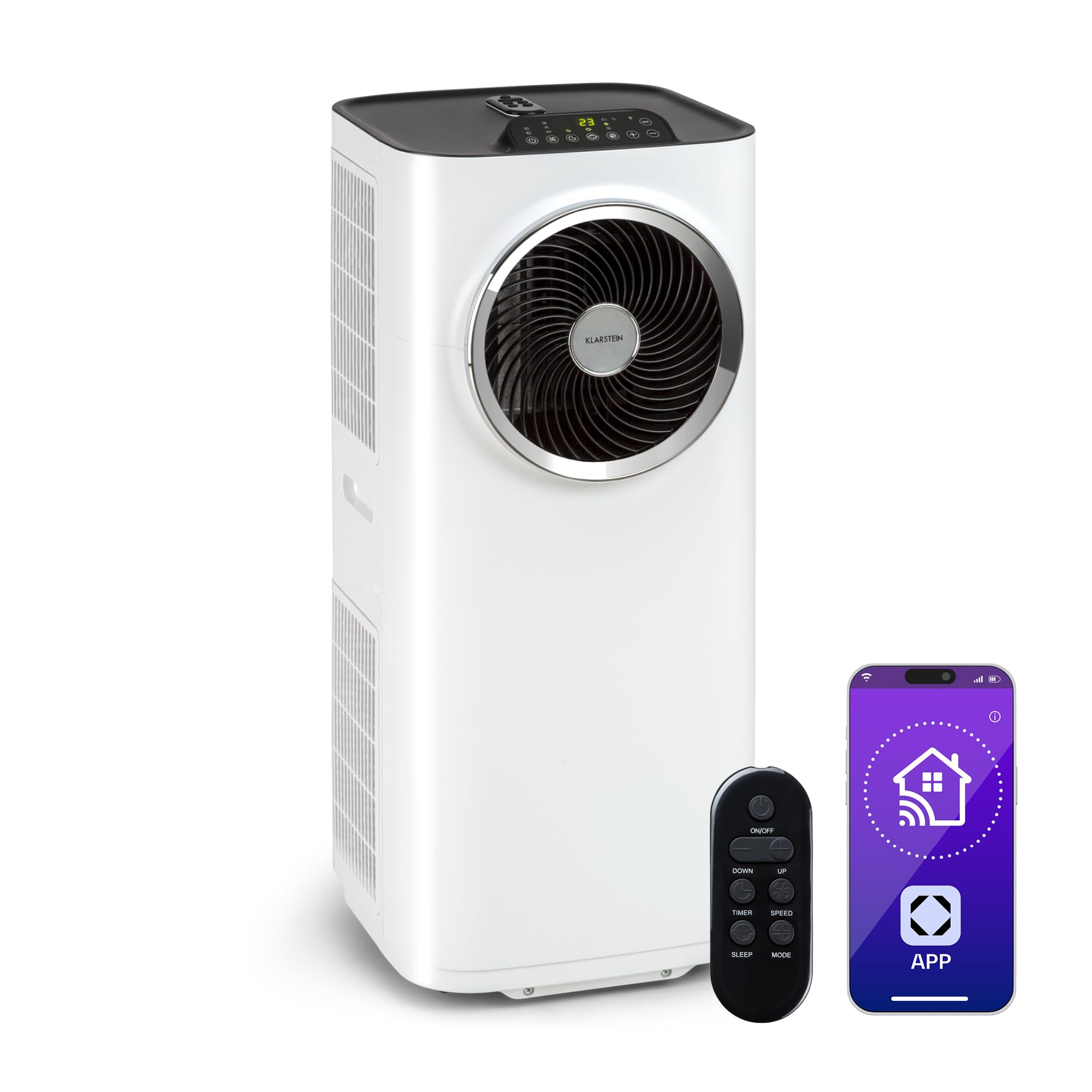 Klarstein Kraftwerk Smart 10K – Mobile Klimaanlage mit 10.000 BTU (29–49 m²), App- & Alexa-Steuerung