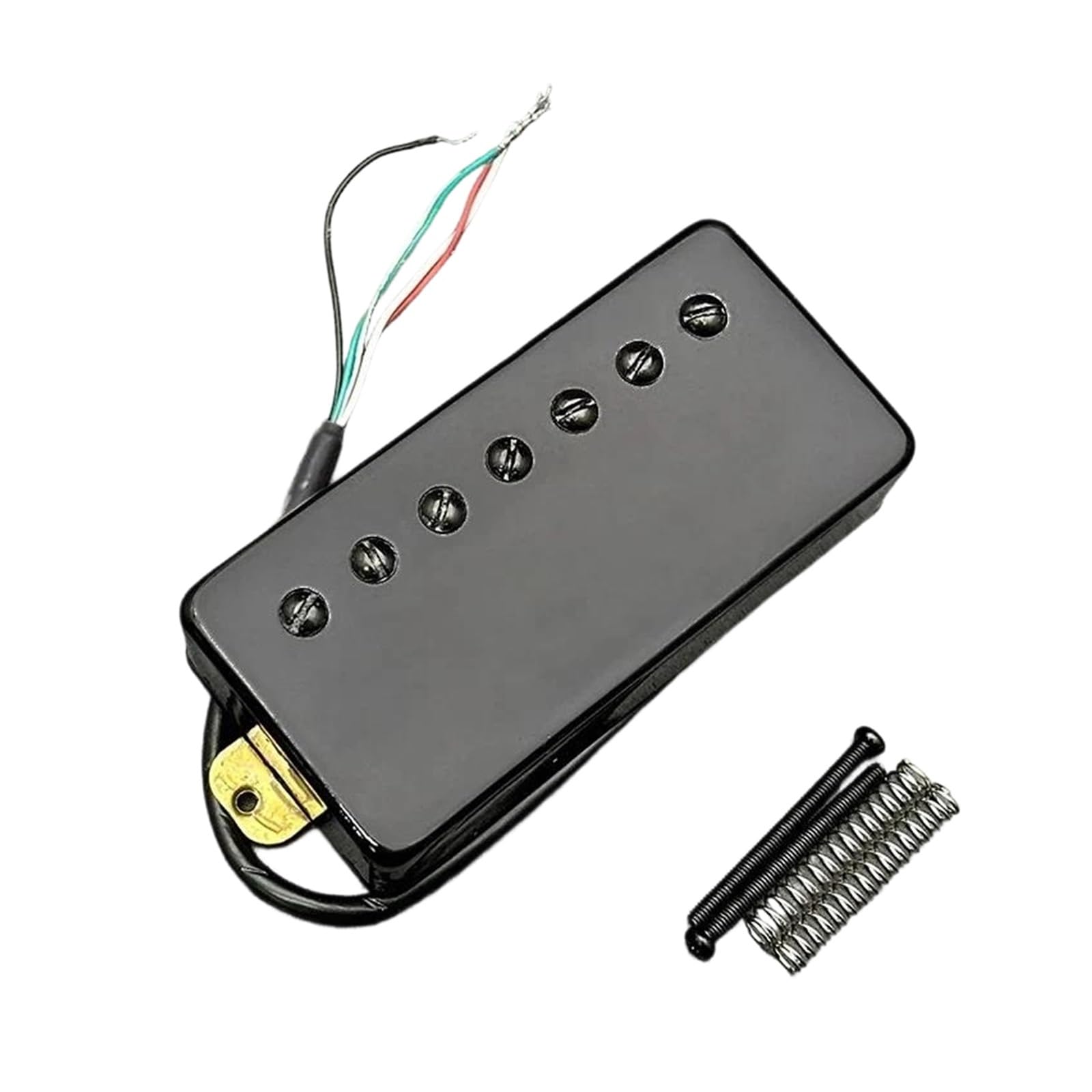 7saitige Gitarre Messingkappe Doppelspulen Tonabnehmer Schlitzschrauben 8.5 K/14 K Einzeln(Black B)