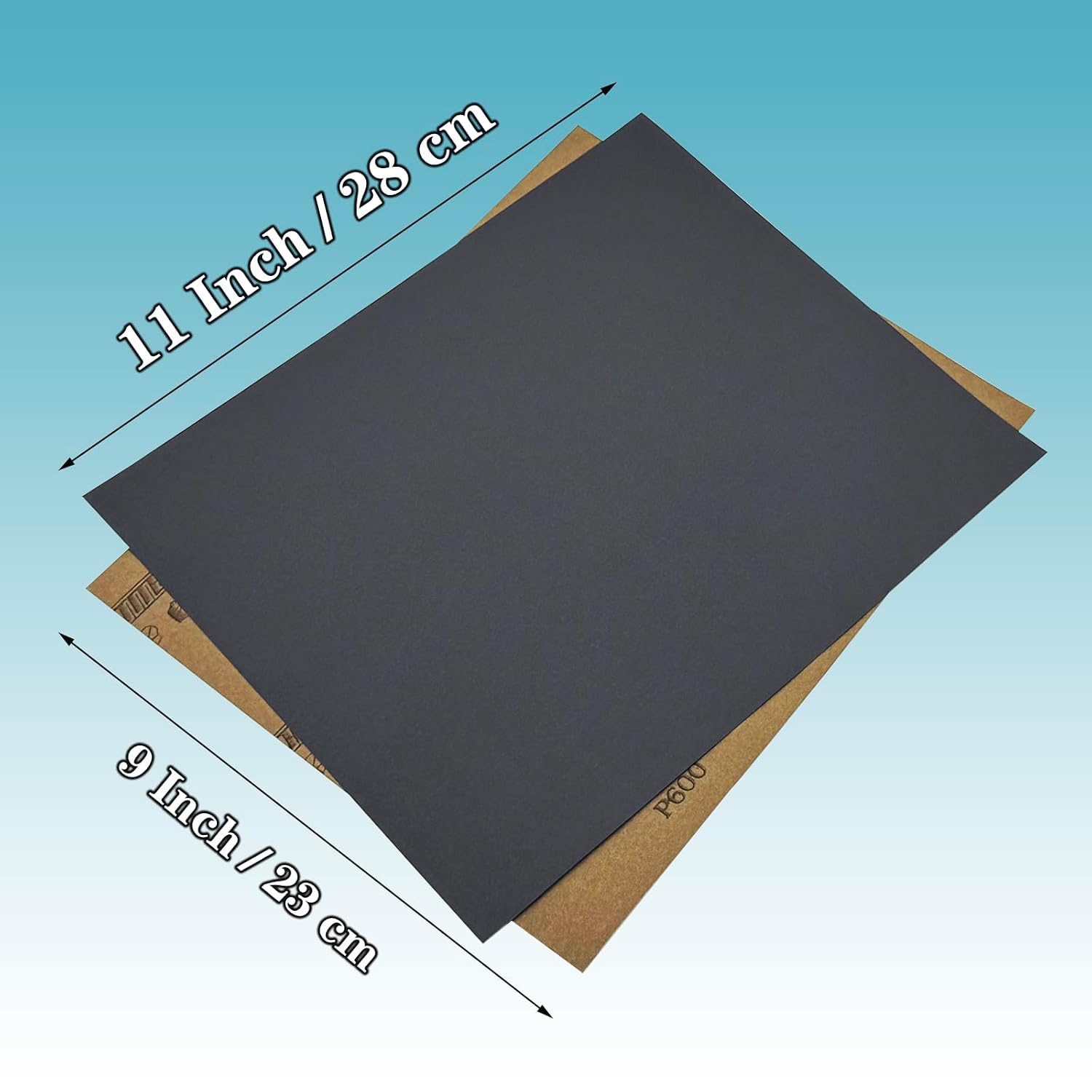 25 PCS 800 Grit Wet Dry Sandpaper, 9 x 11 Inch Silicon Carbide Sanding Sheets, Premium Waterproof Abrasive Paper for Hand & Machine Sanding, Furniture Finishing & Scratch Removal