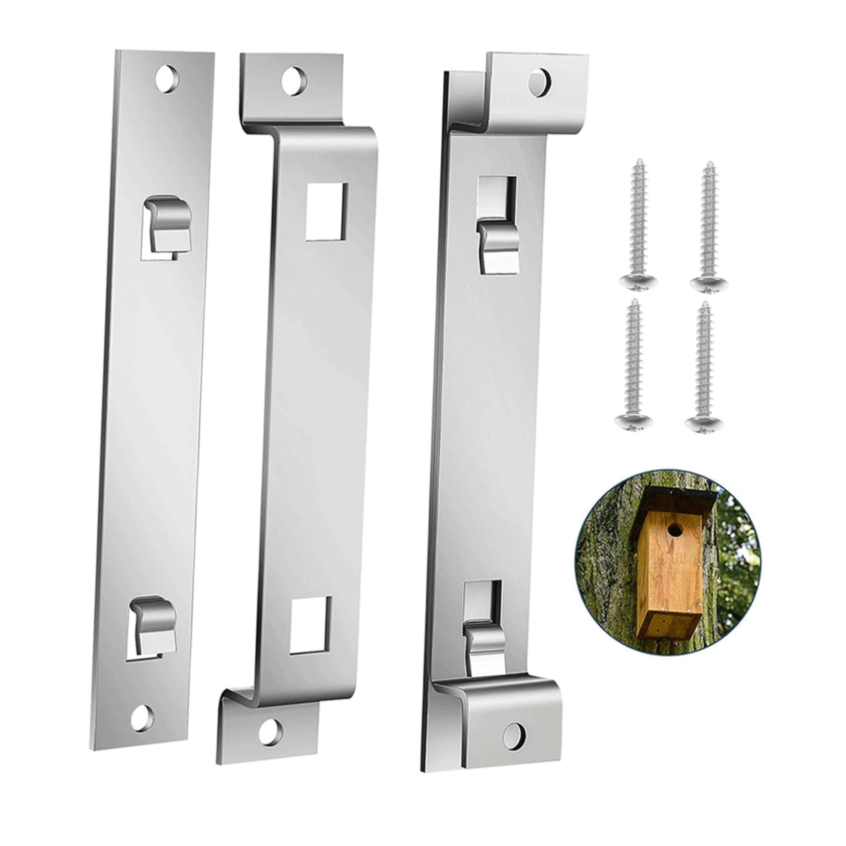 HANABASS 5juegos Soporte De Montaje para Casa De Pájaros Fijador De Nido Exterior Estable y Duradero Compatible Diversas De Nidos Protección contra Viento y Tormentas