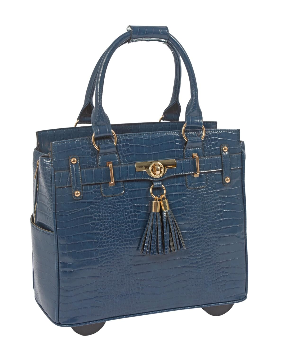 JKM & Company Rolling Laptop Bag for Women | Designer Wheeled Briefcase | Fits 13-17" Laptops | Office Travel Computer Case