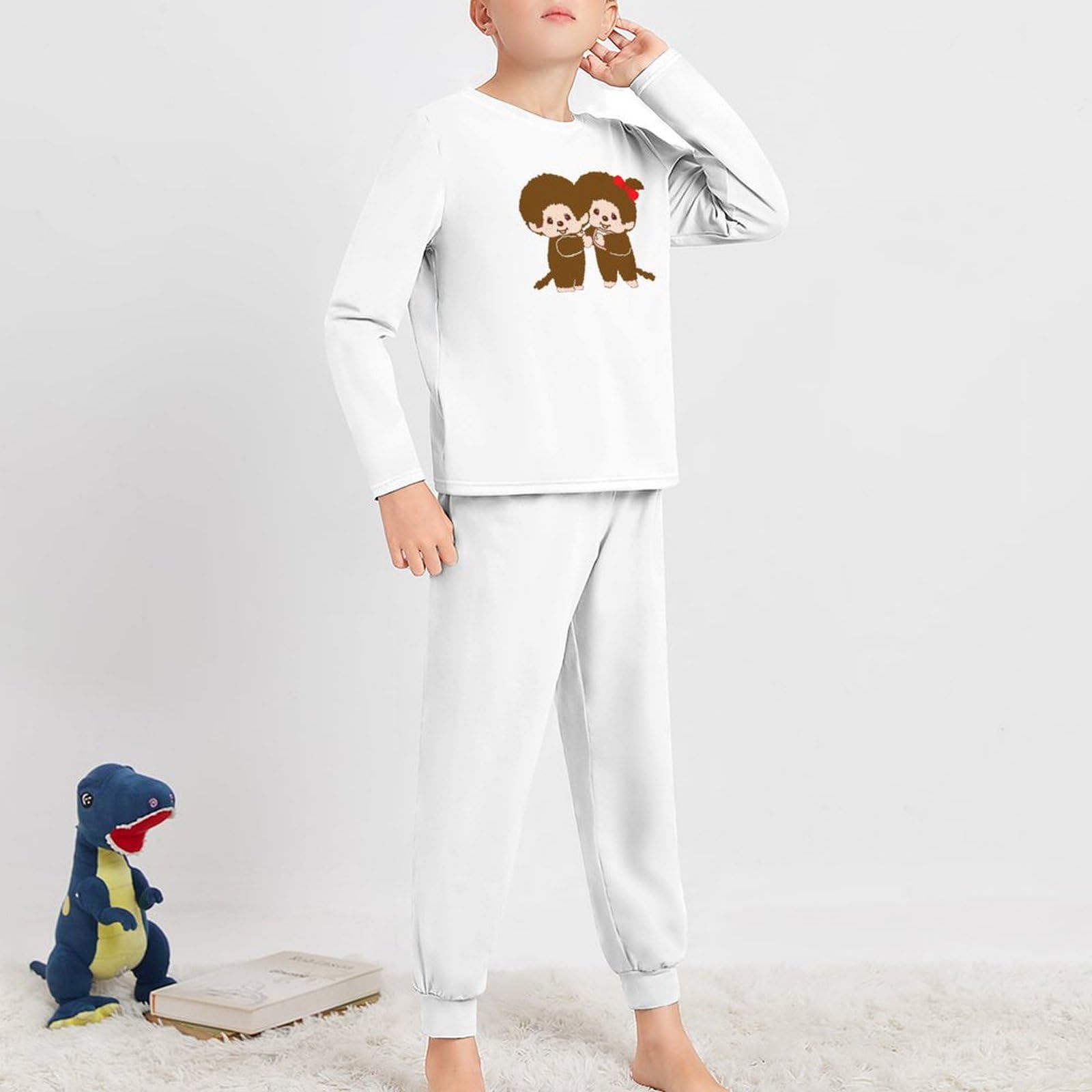 超レア　パジャマモンチッチ 男の子、女の子 セット　30周年記念 Amazon | [Lkuaou] モンチッチパジャマ キッズ 長袖 ルームウェア