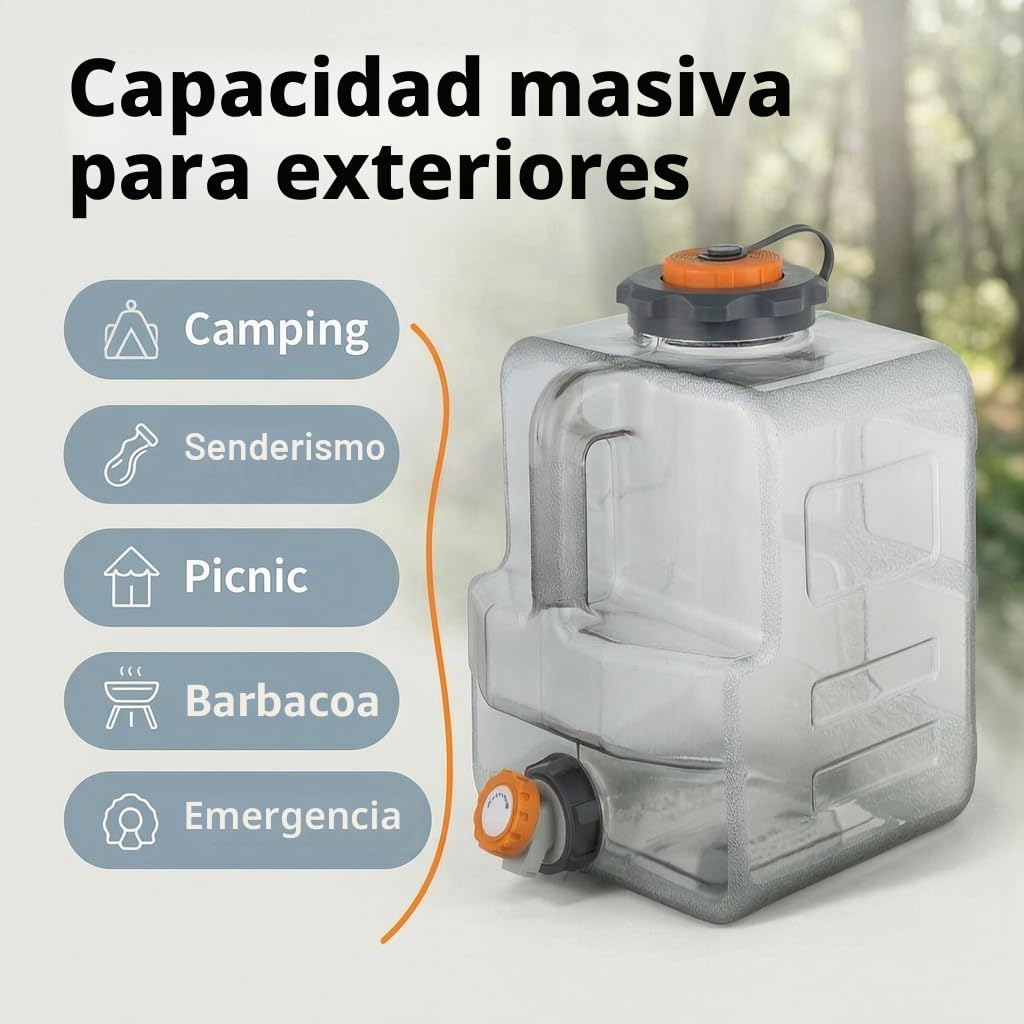 Depósito de agua con grifo