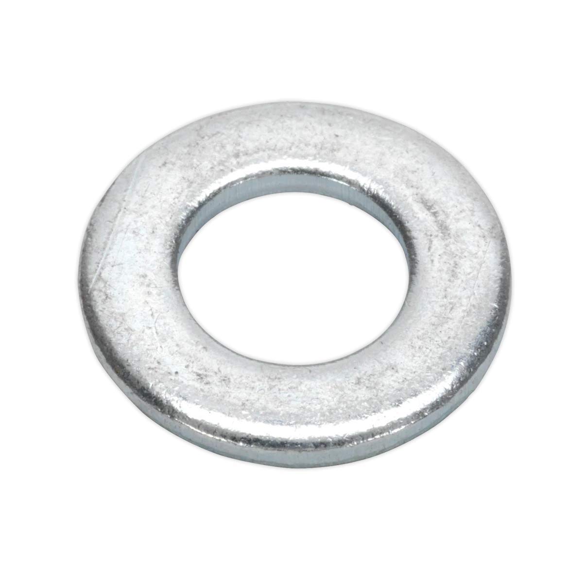 Sealey Silver Fwa1021 Flat Washer M10 X 21Mm Form A Zinc Din 125 Pack Of 100