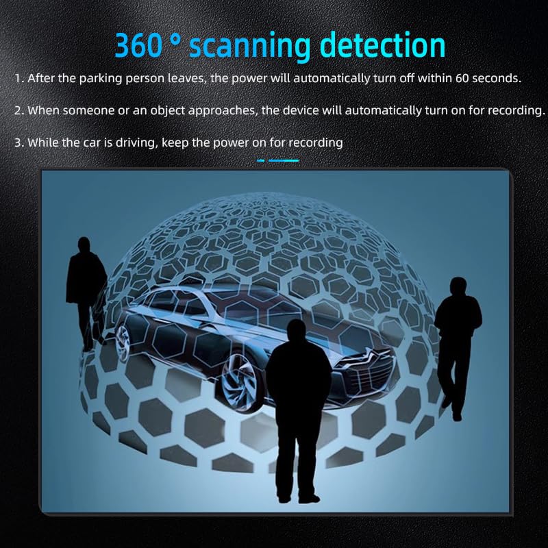 1.5 Inch HD Radar Induction Dash Cam, 2K Recording, Small Screen, Easy Installation,Built-in WiFi,Free 32GB TF Card