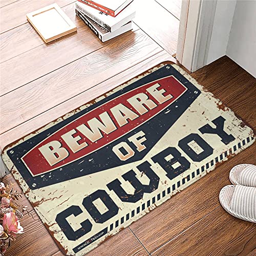 PLOWS Decoração de bar para casa, cuidado com caubói, decoração de quarto infantil, tapetes de porta