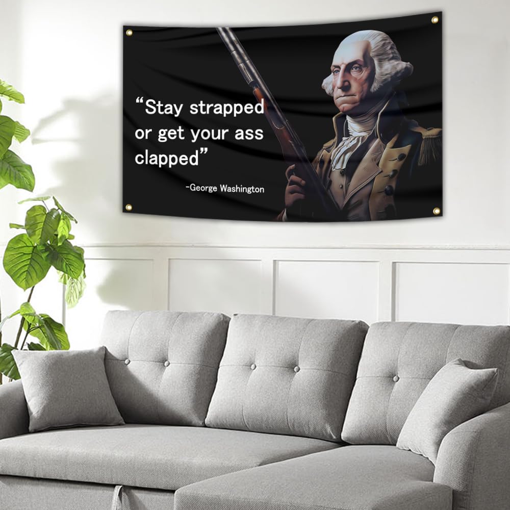 Washington-Flagge, 90 X 152 Cm, Aus Polyester – Lustige Dekoration Für Studentenzimmer, Parties, Meme-Höhlen & Frat-Events