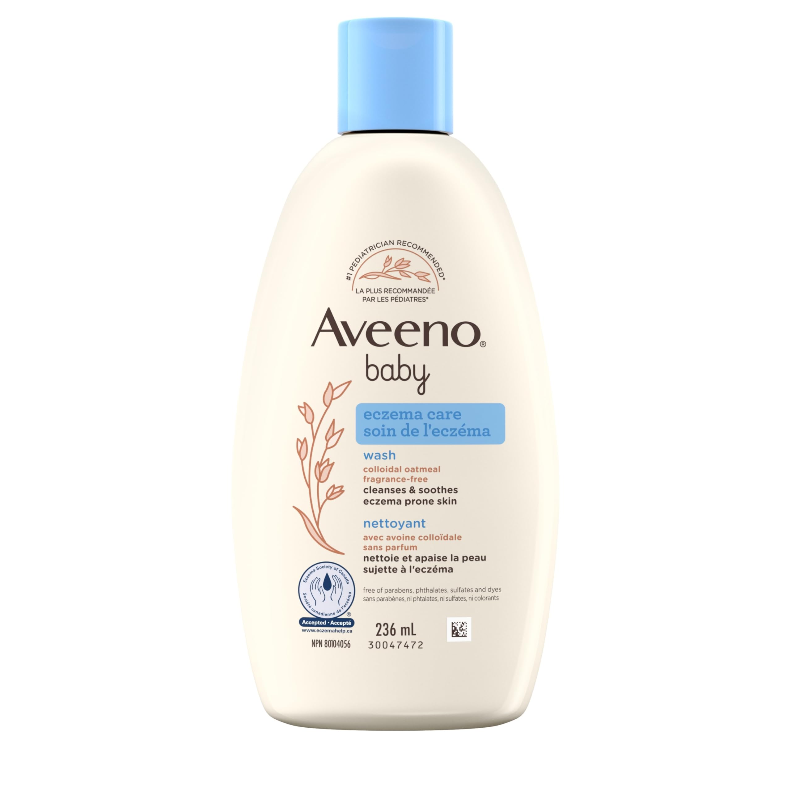 Aveeno Baby Eczema Care Body Wash with Natural Oatmeal & ProVitamin B5, Gentle Tear-Free Baby Body Wash for Sensitive & Eczema-Prone Skin, Hypoallergenic, 236ml