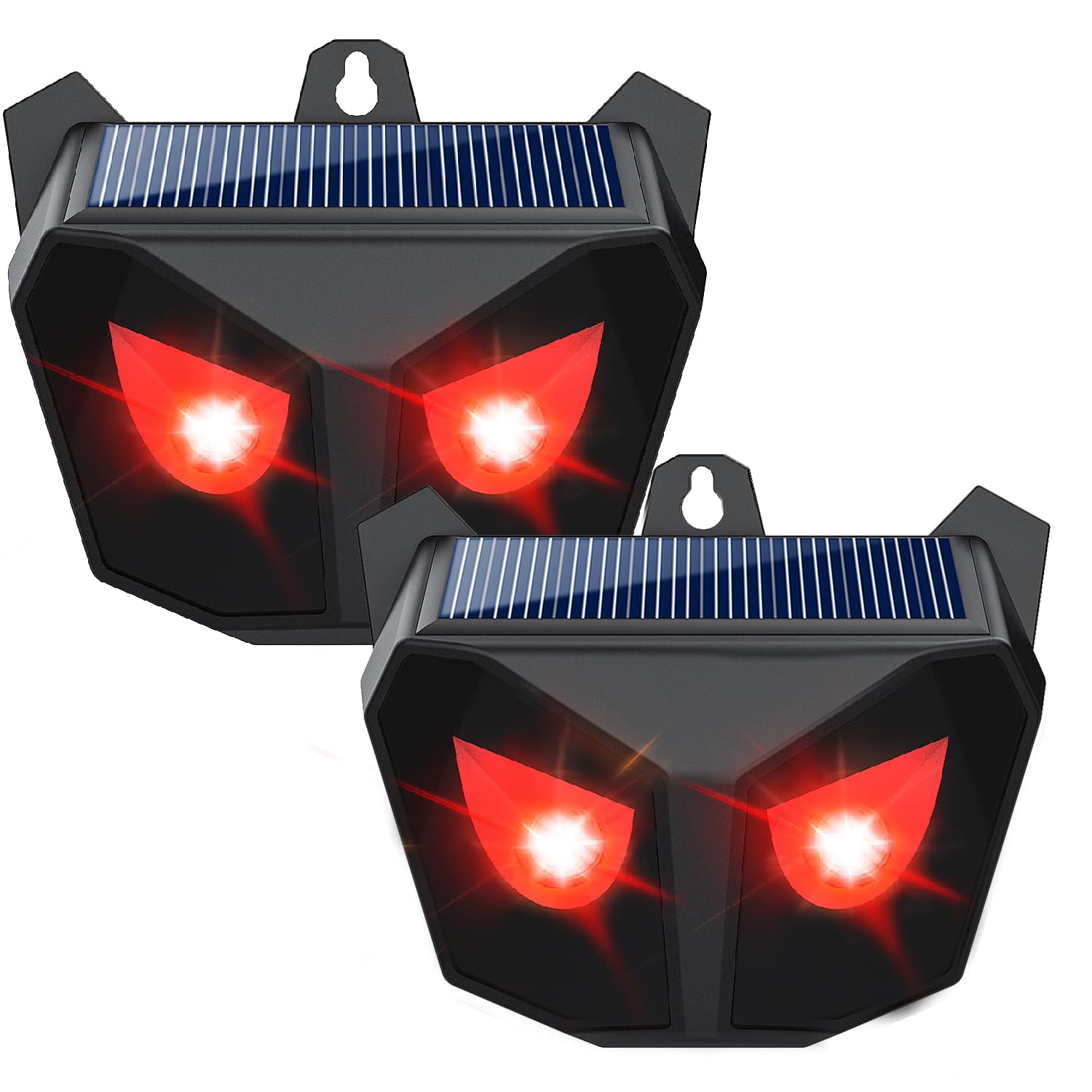 solare per selvatici animali Repellente,Predator Eye rosse luce Repellente animali,Sorveglianza 360° Animali Selvatici,Deterrente per Giardino Uccelli Gatti I topi,i lupi.