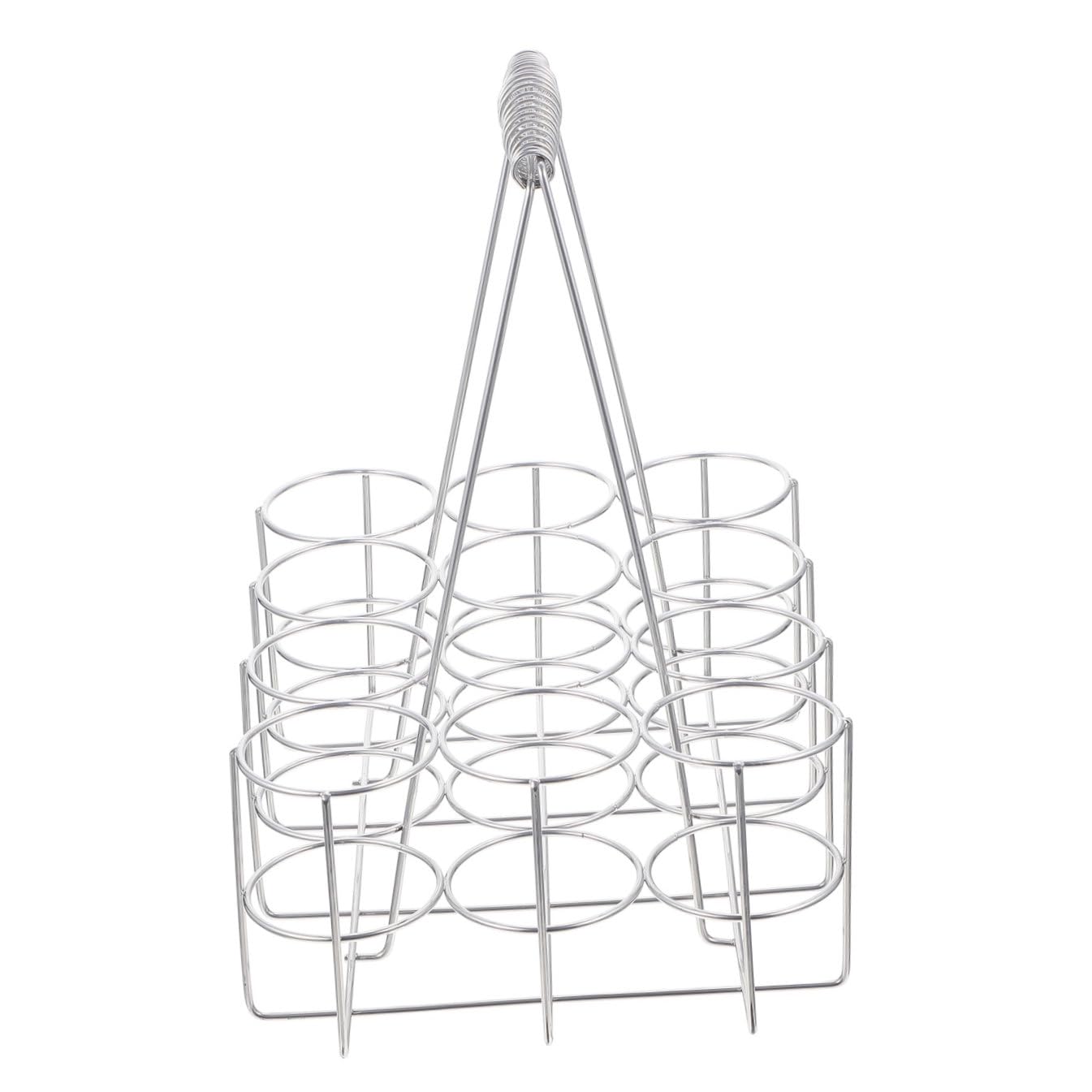 Panier à bière portatif compact et léger en métal argenté de petite taille