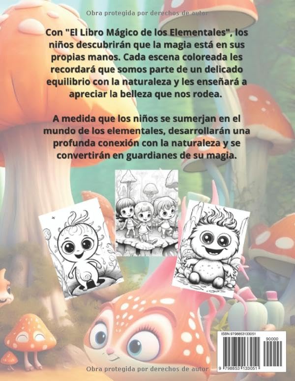 Miniatura 2 de Libro para colorear elementales para niños Descubre una mágica historia desde los 3 a los 8 años (Spanish Edition)